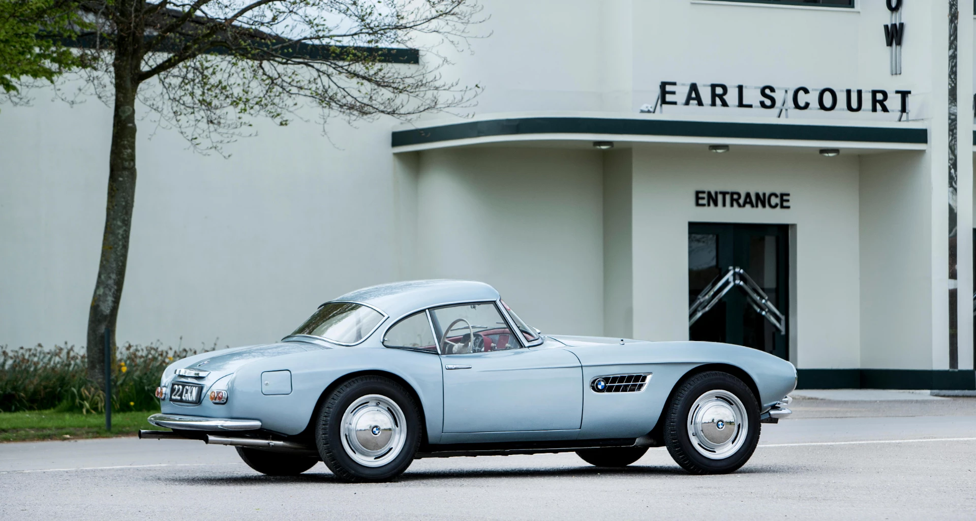 This 1957 BMW 507 Roadster has been owned its entire life by John Surtees CBE, the only man to have won the world championship for both cars and motorcycles at the highest level. It was purchased new as a gift for Surtees by Count Domenico Agusta for winning the 1956 World 500cc Motorcycle Championship (now MotoGP) for MV Agusta. It sold for £3,809,500($5,034,692)