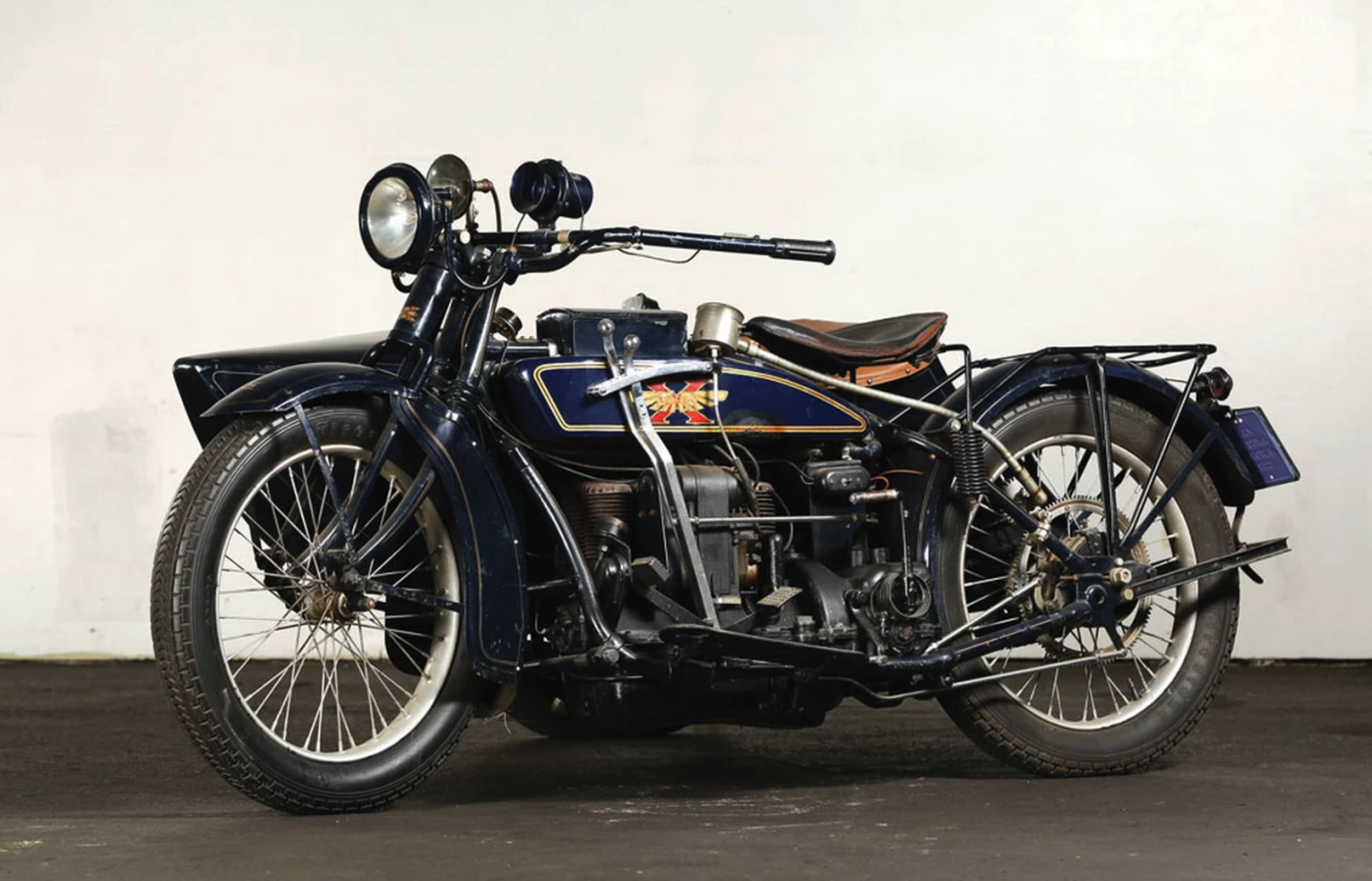 This 1925 Henderson De Luxe with Goulding Sidecar, Lot 210 at RM Sotheby's Hershey (9-Oct-15) is estimated to sell for between $50,000 and $70,000