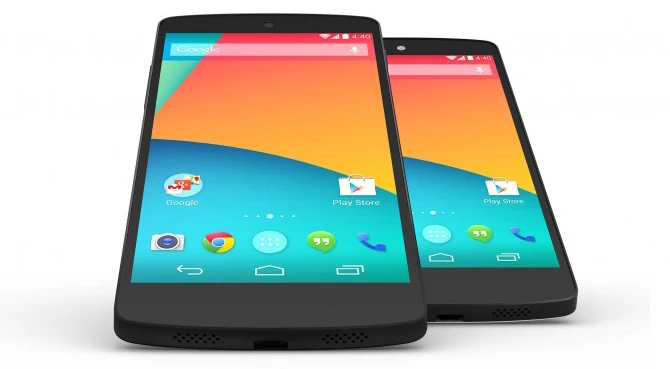 The Nexus 5 runs Android 4.4