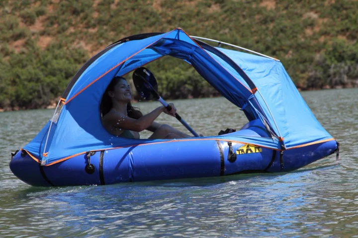 Traft says the tent can be used with the doors open on still water, but only as a sunshade, not for overnight camping