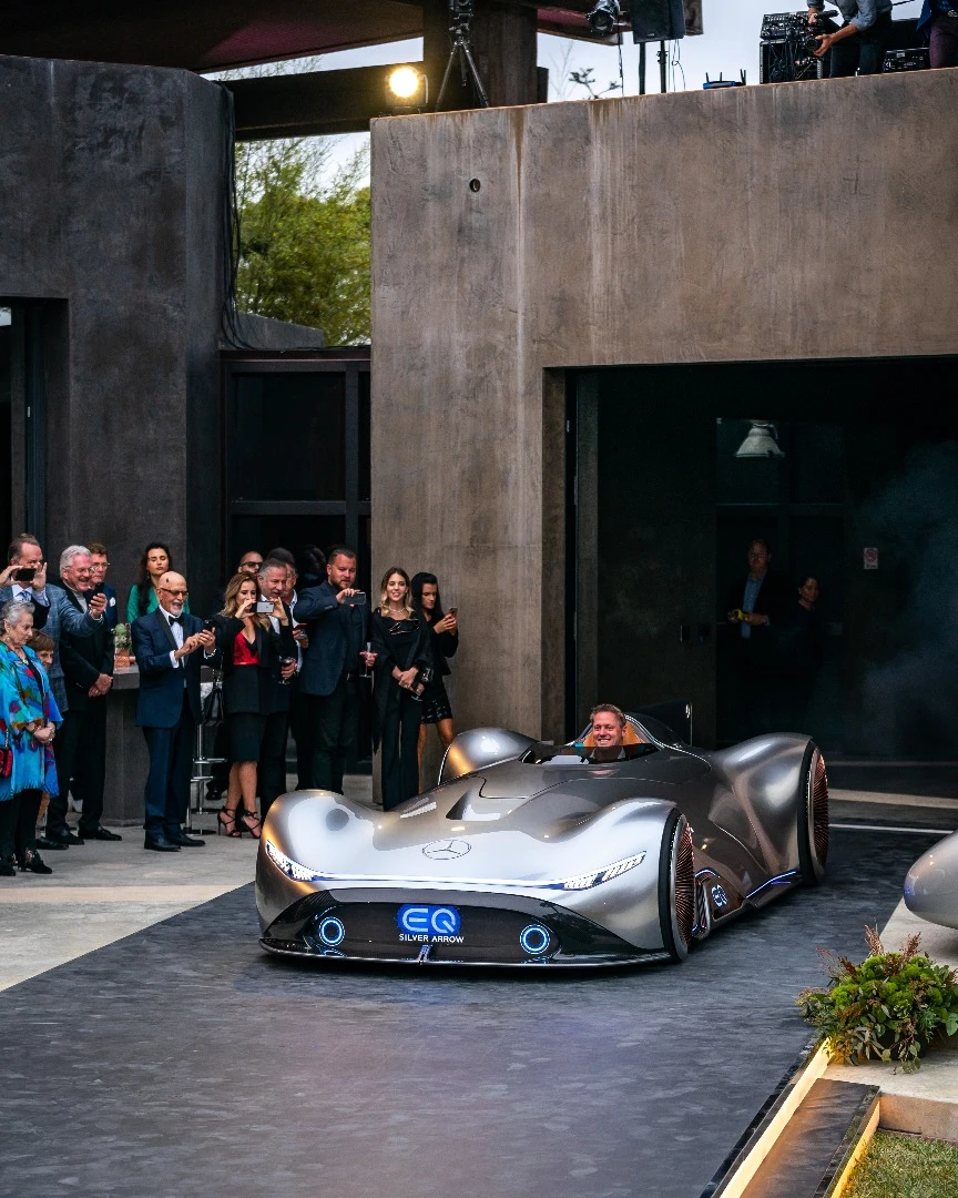 Mercedes showed off the Vision EQ Silver Arrow concept at Monterey Car Week
