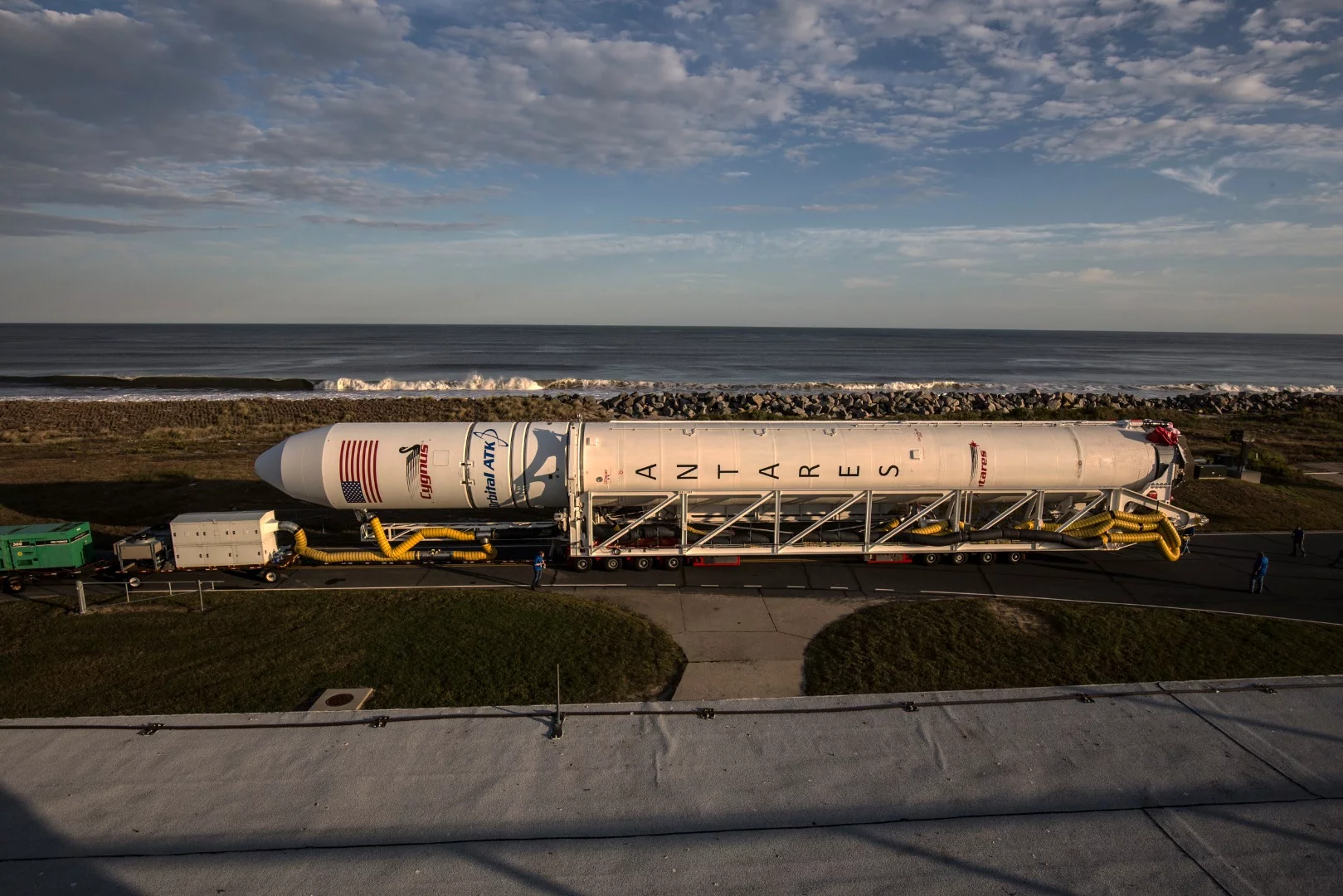 Antares headed for the launch pad