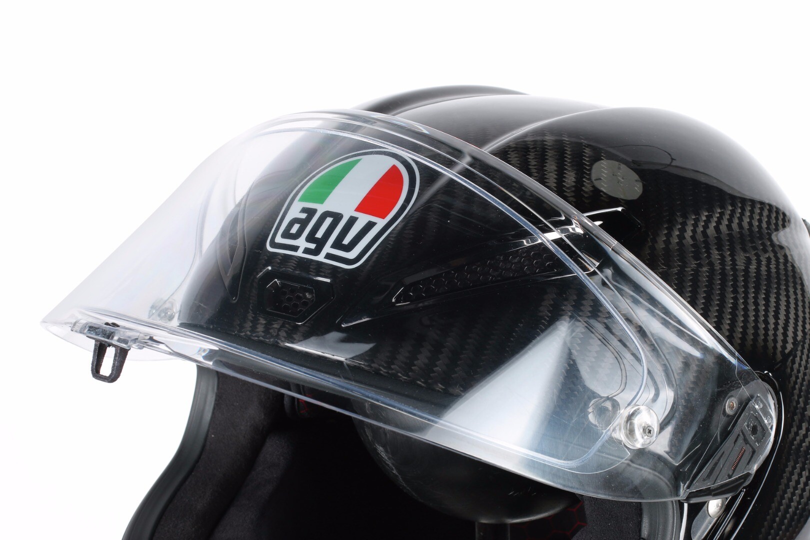 AGV helmet keeps the rider cool with hydration system