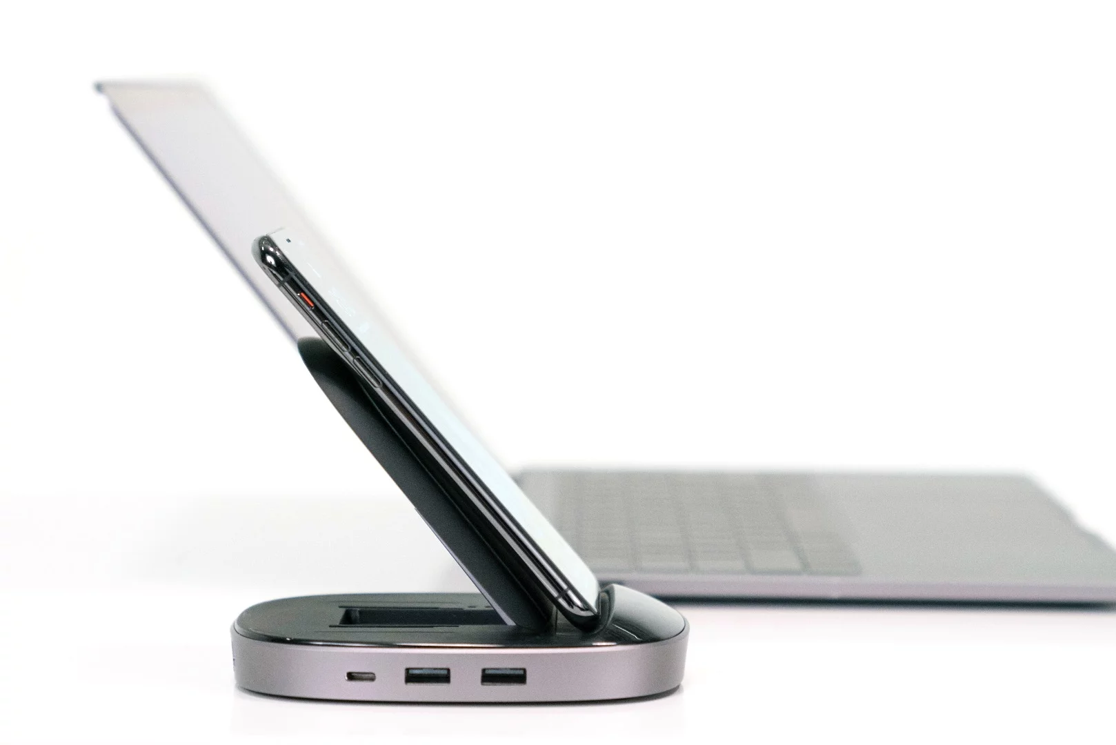 The stand allows for wireless charging and easy access to your phone
