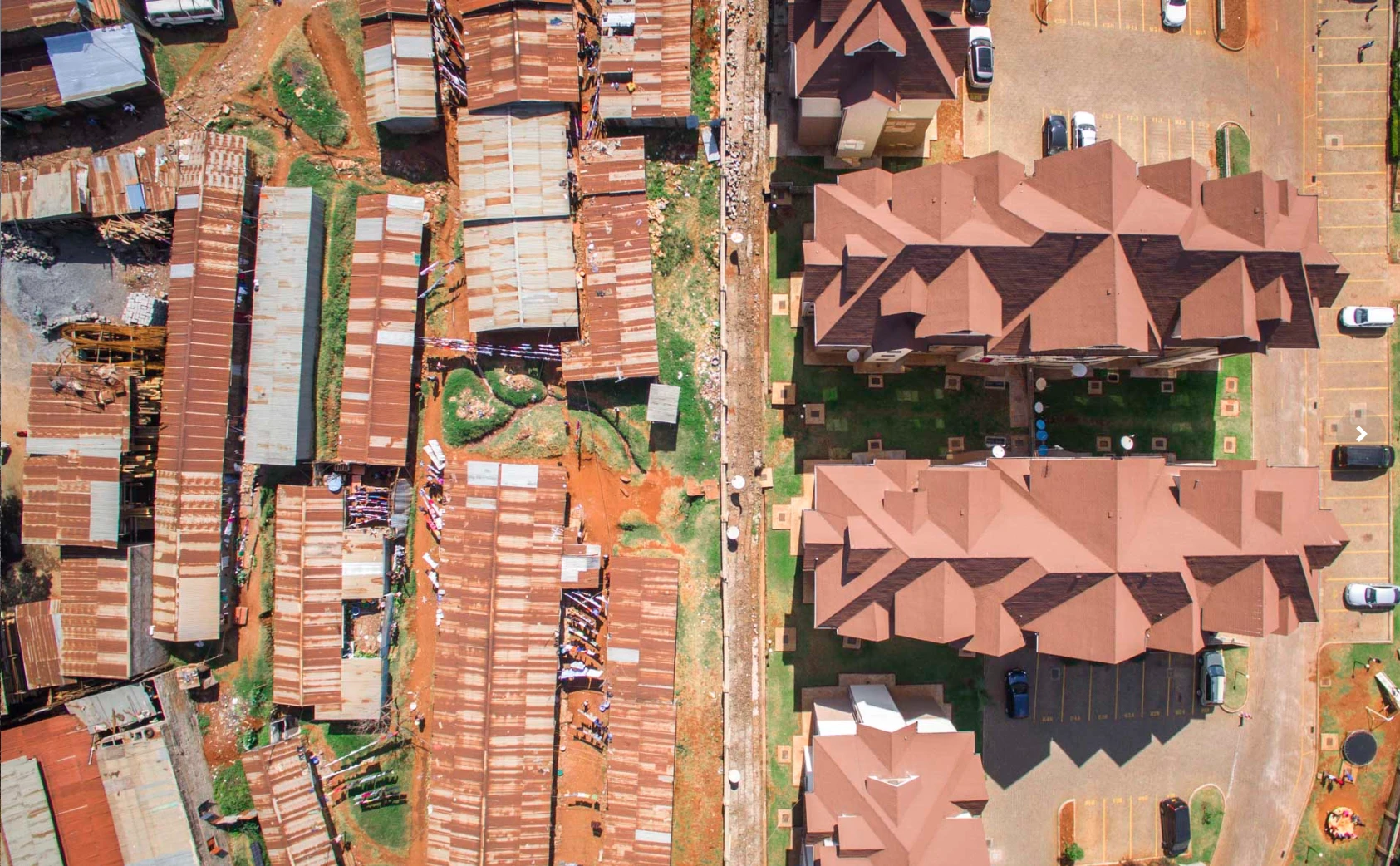 The wealthy and the poor collide in the suburb of Loresho in Nairobi