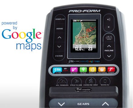 The Le Tour de France Indoor Cycle's control panel indicates where riders are within their chosen virtual route (Photo: Pro-Form)