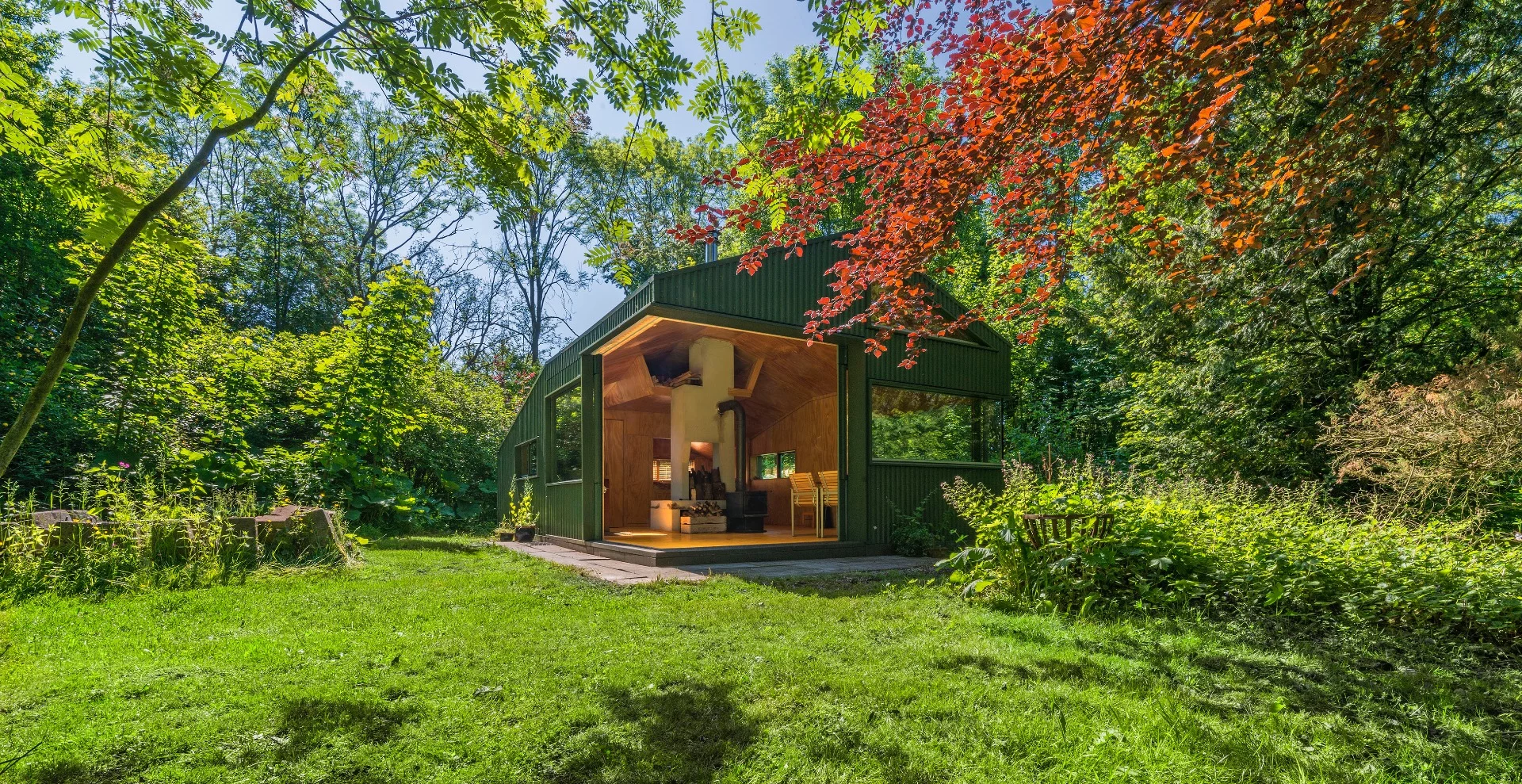 The cabin operates totally off-grid – there's no electricity or running water available