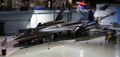 An SR-71 on display