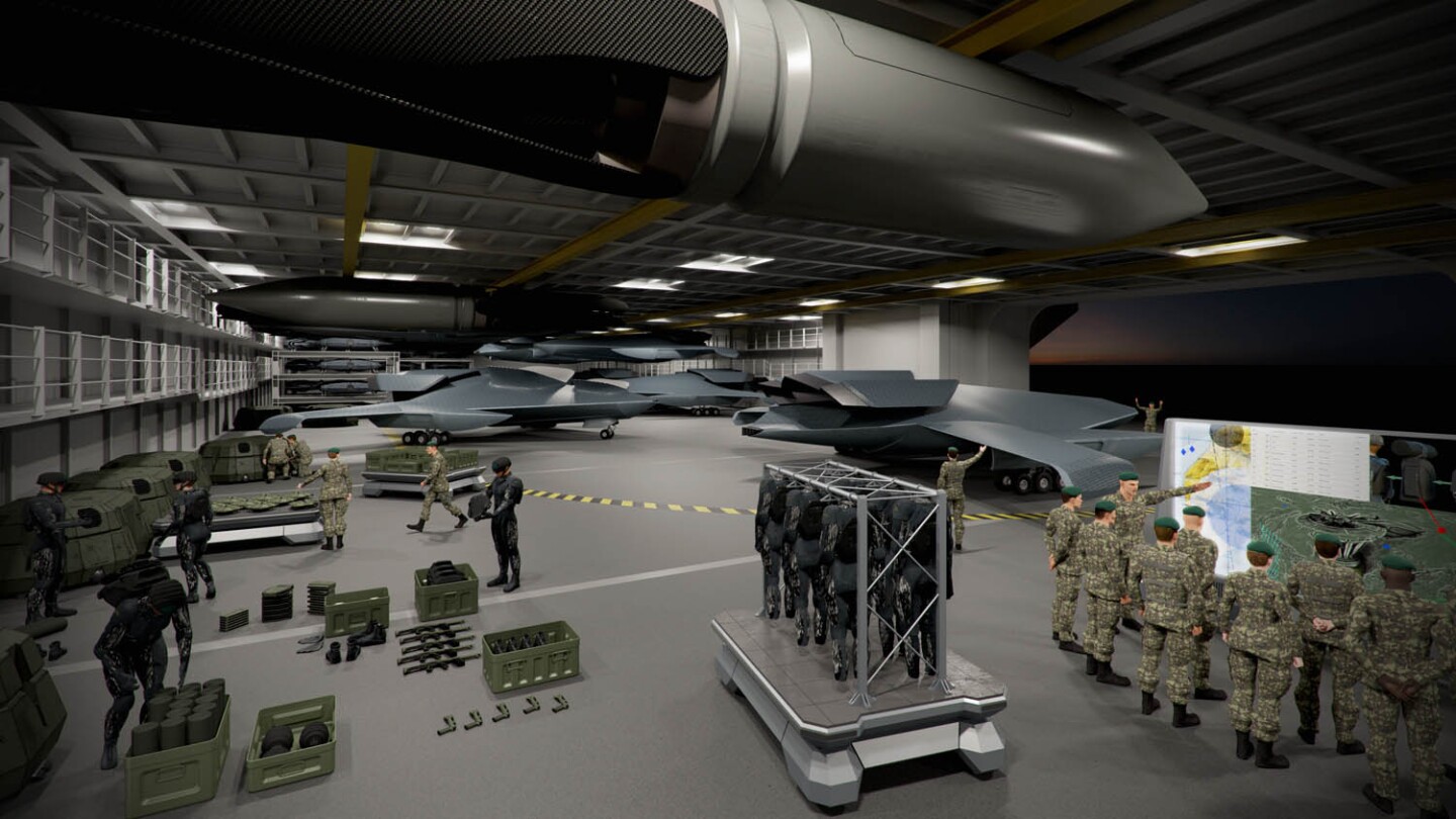 2050 briefing aboard HMS Queen Elizabeth