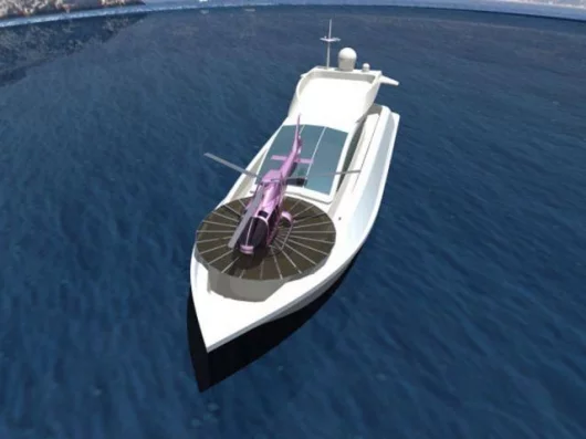 Headland's retractable helipads for yachts