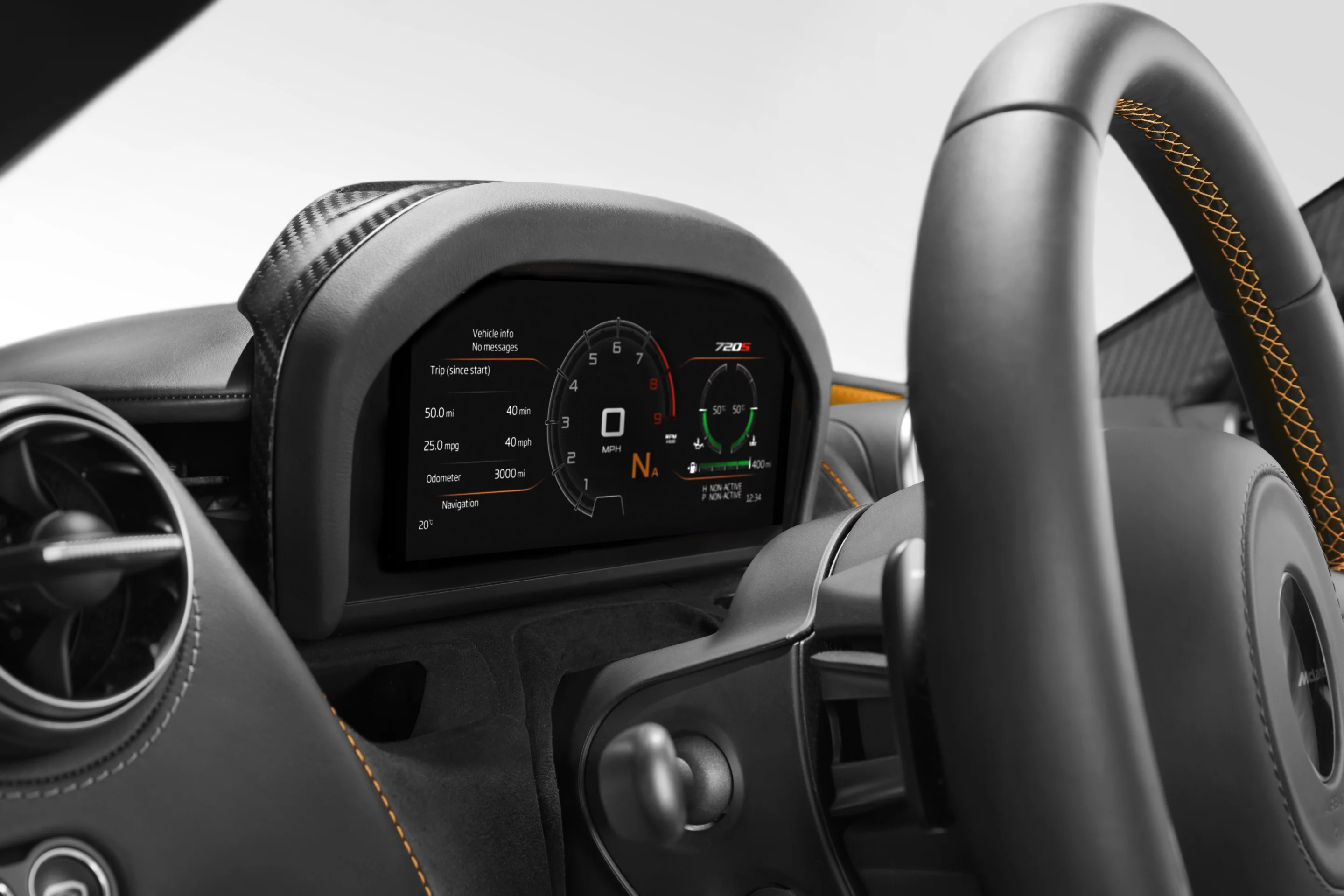 The new rotating instrument binnacle on the McLaren 720S