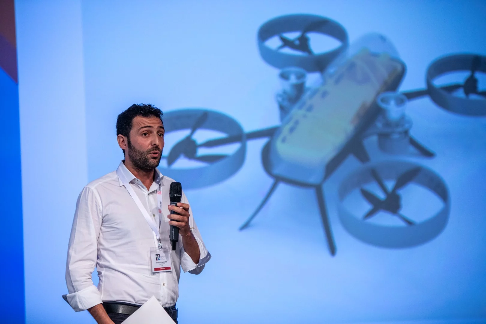 Vincenzo Navanteri was awarded the US$20,000 Prince Alvaro de Orleans-Borbon Grant at the 2nd annual FAI International Drone Conference and Expo in Lausanne, Switzerland