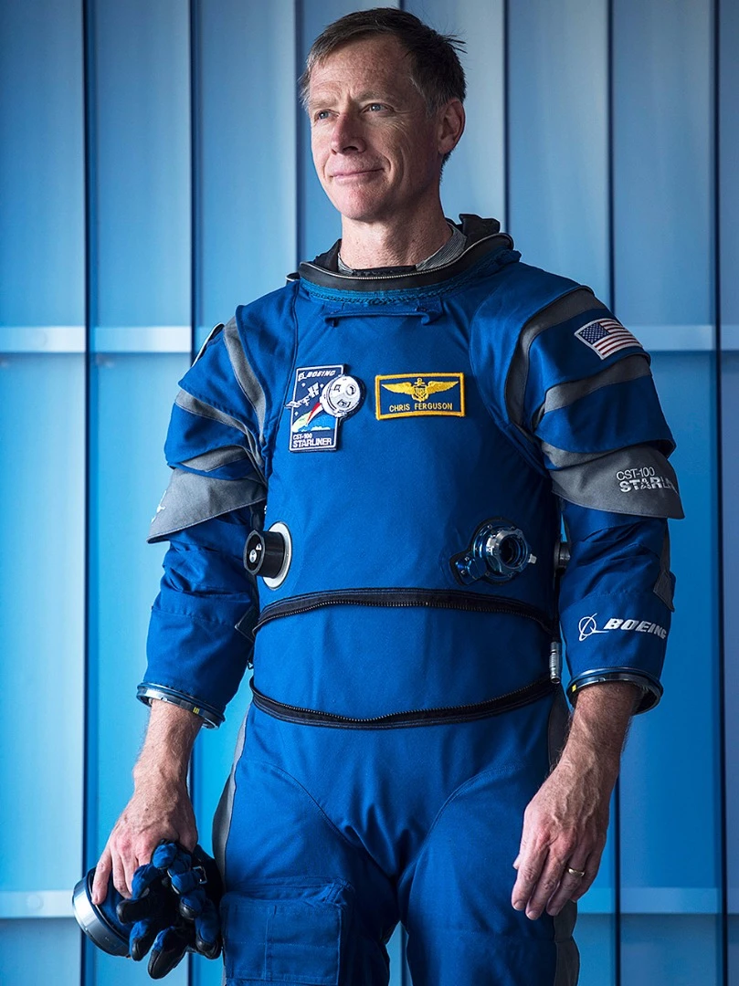 Boeing Blue suit without helmet or gloves