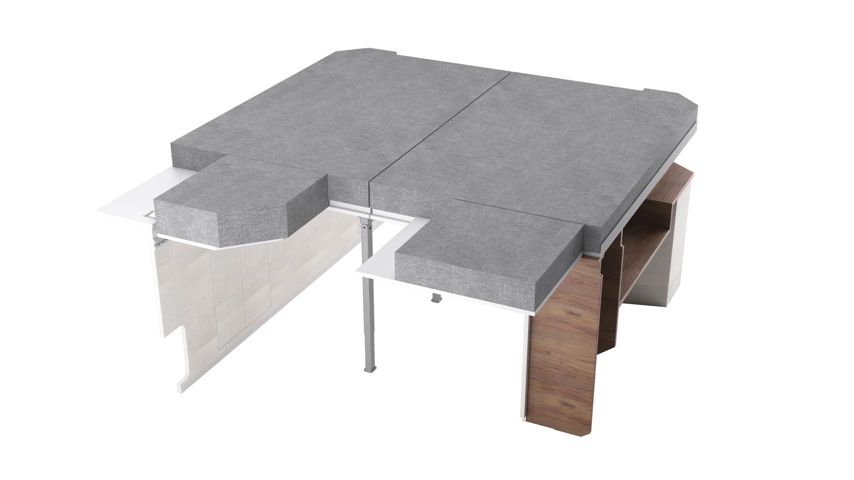 The removable rear bed modules