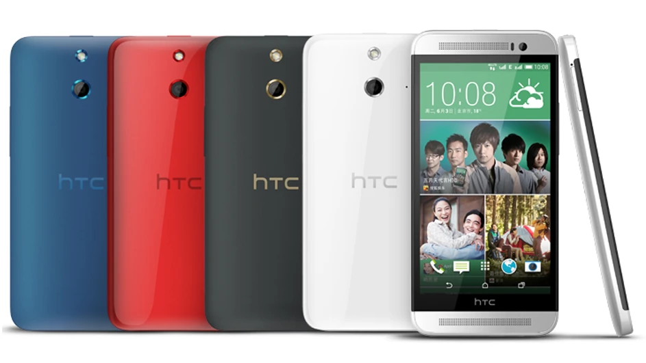 The HTC One (E8) packs the M8's internals but offers a colorful plastic aesthetic