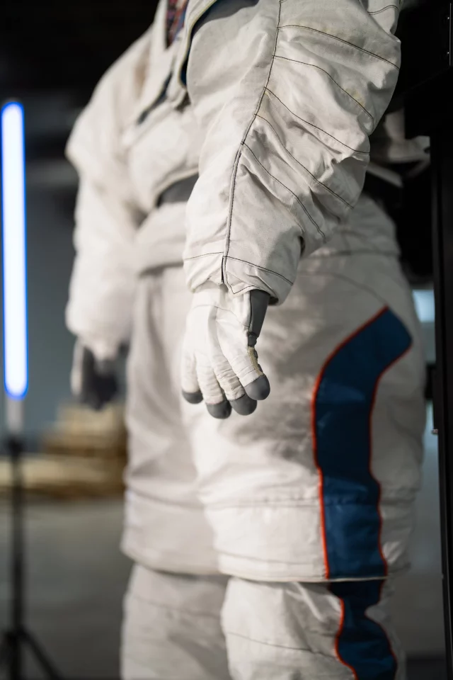The outer shell of the Axiom prototype spacesuit