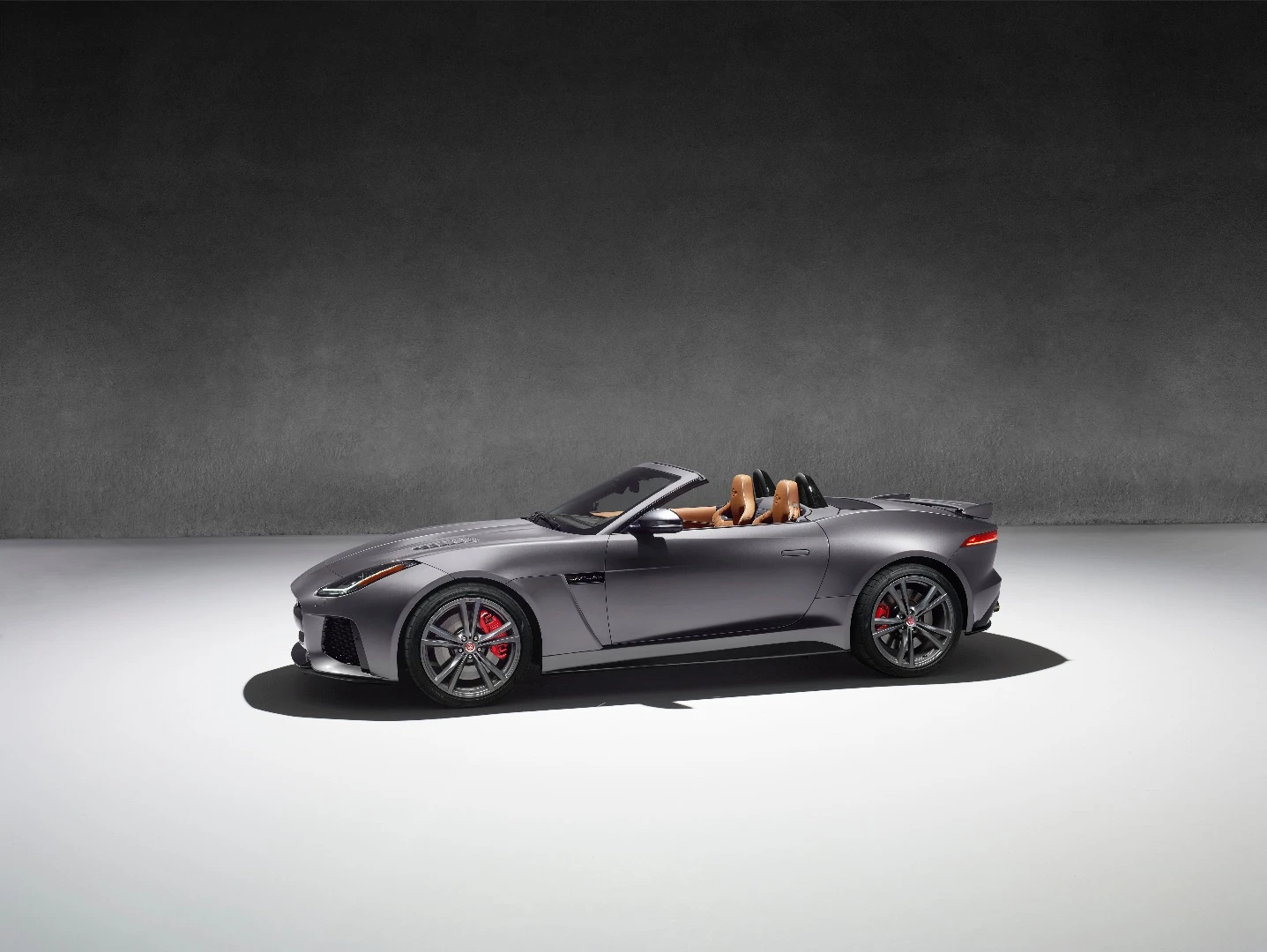 The Jaguar F-Type SVR convertible side view
