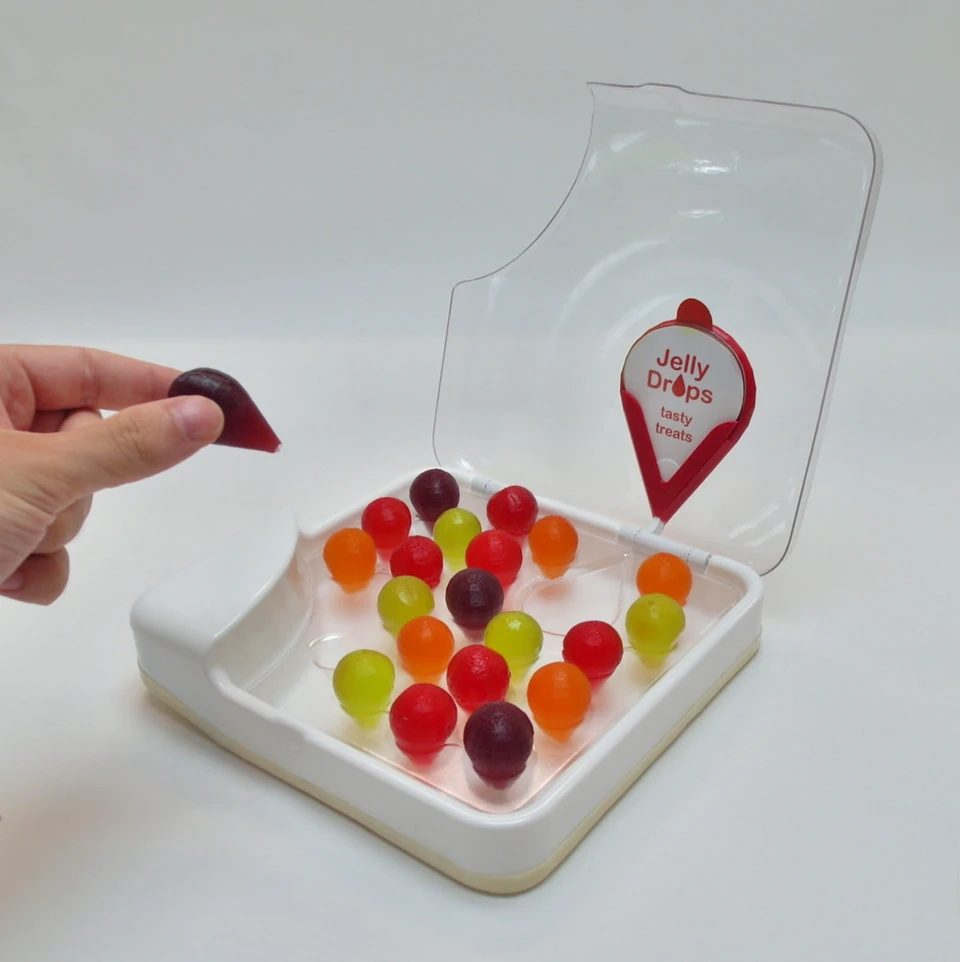 Lewis Hornby from Imperial College London designed water drops disguised as jelly treats to help dementia sufferers stay hydrated