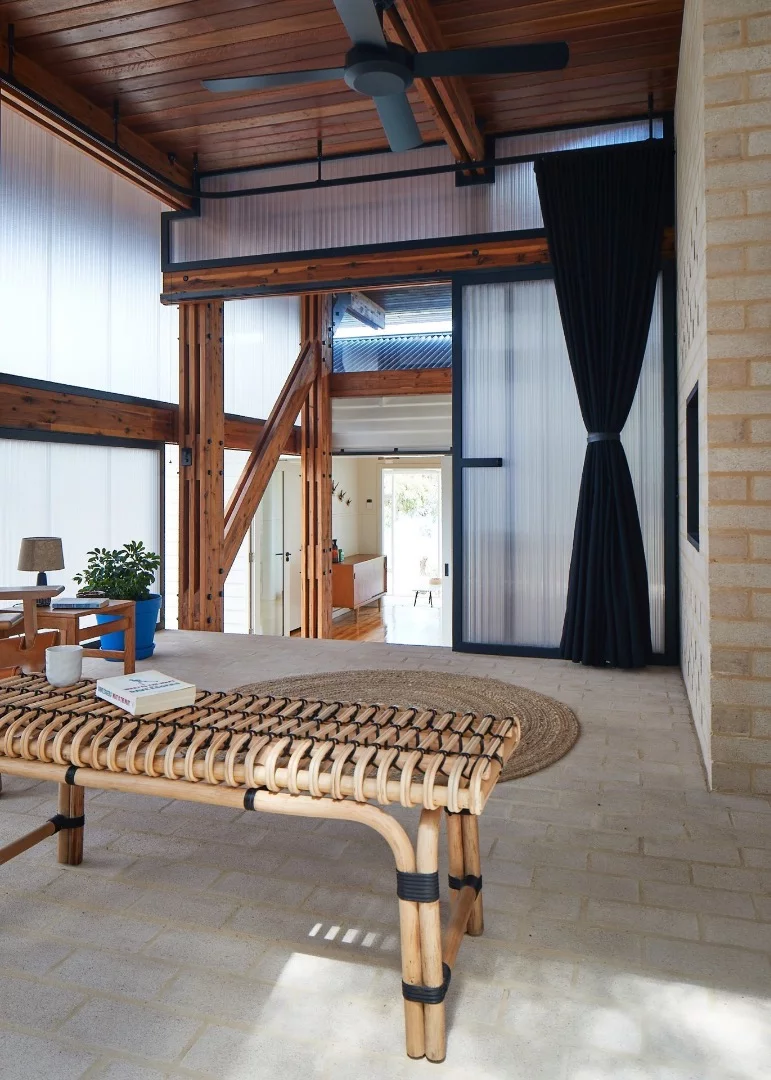 Dorman House features polycarbonate sheeting to create a new bedroom