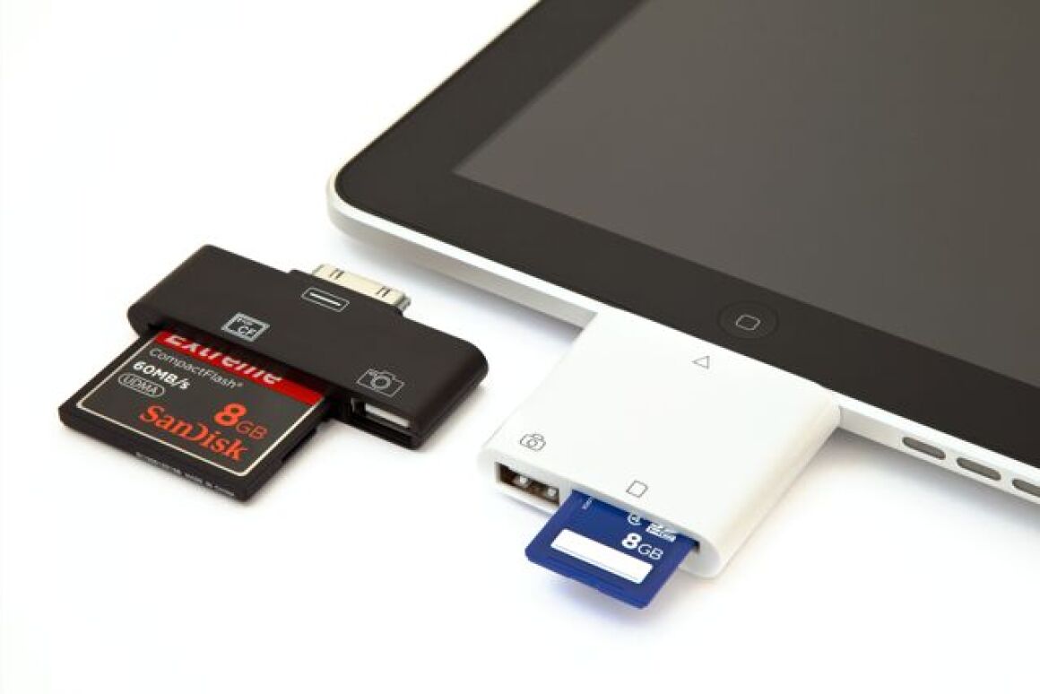 CF and SD card readers put your pix on your iPad