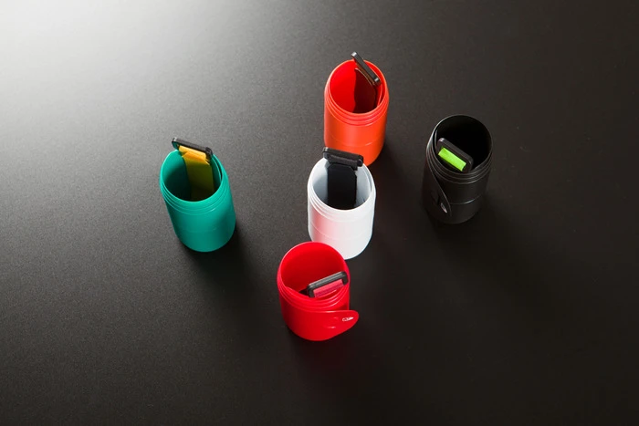 The rolled-up Musguard can be tossed in a pack or pocket