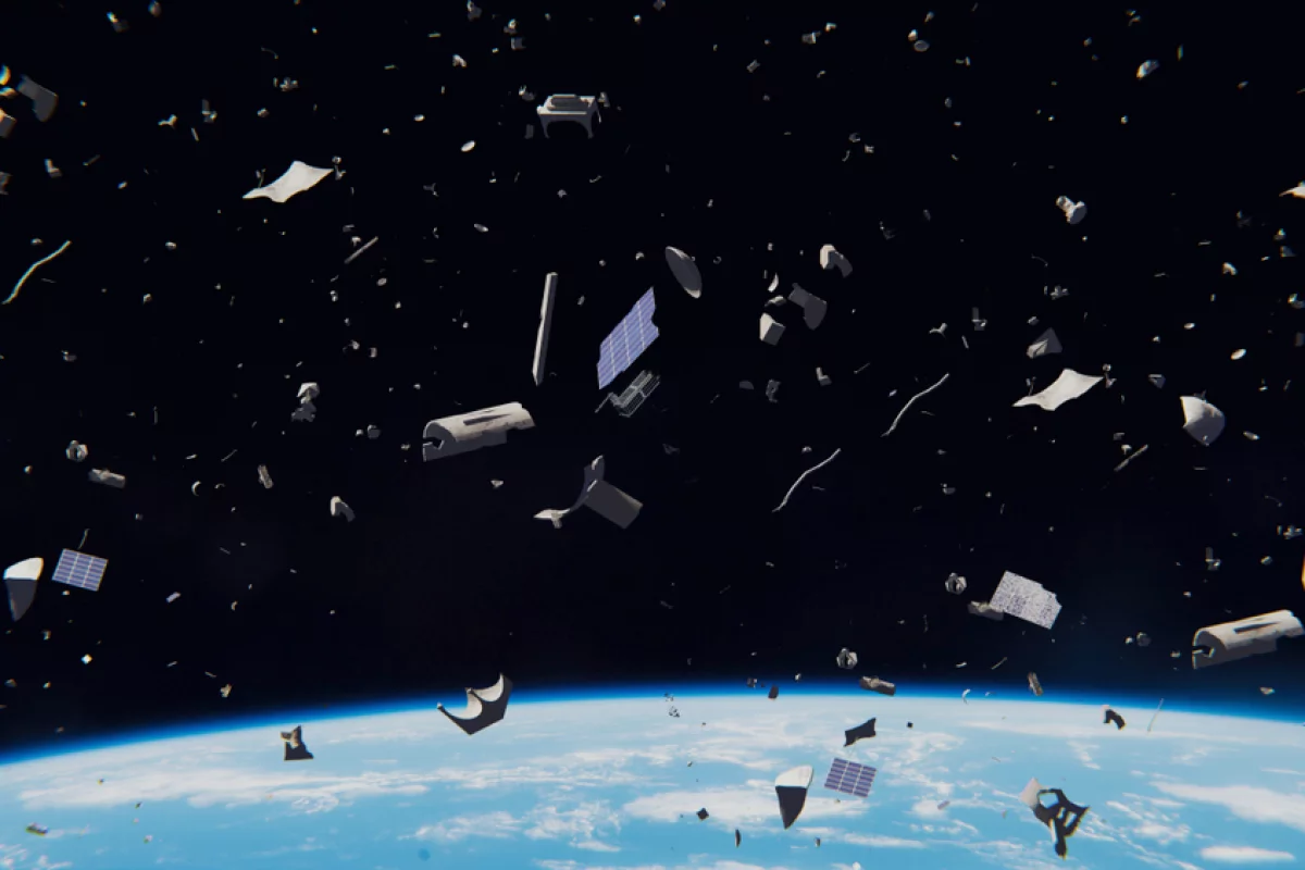 An artist's (highly exaggerated) conception of space debris