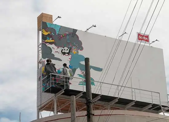 Scribe has not revealed any further plans for the Billboard House so far, but it's a fair bet that Beaven will not be the last artist to take up residence there