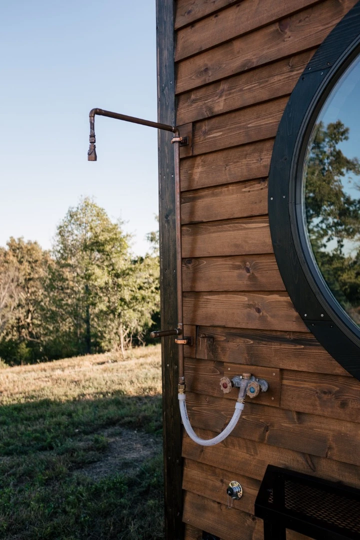 The Silhouette's outdoor shower