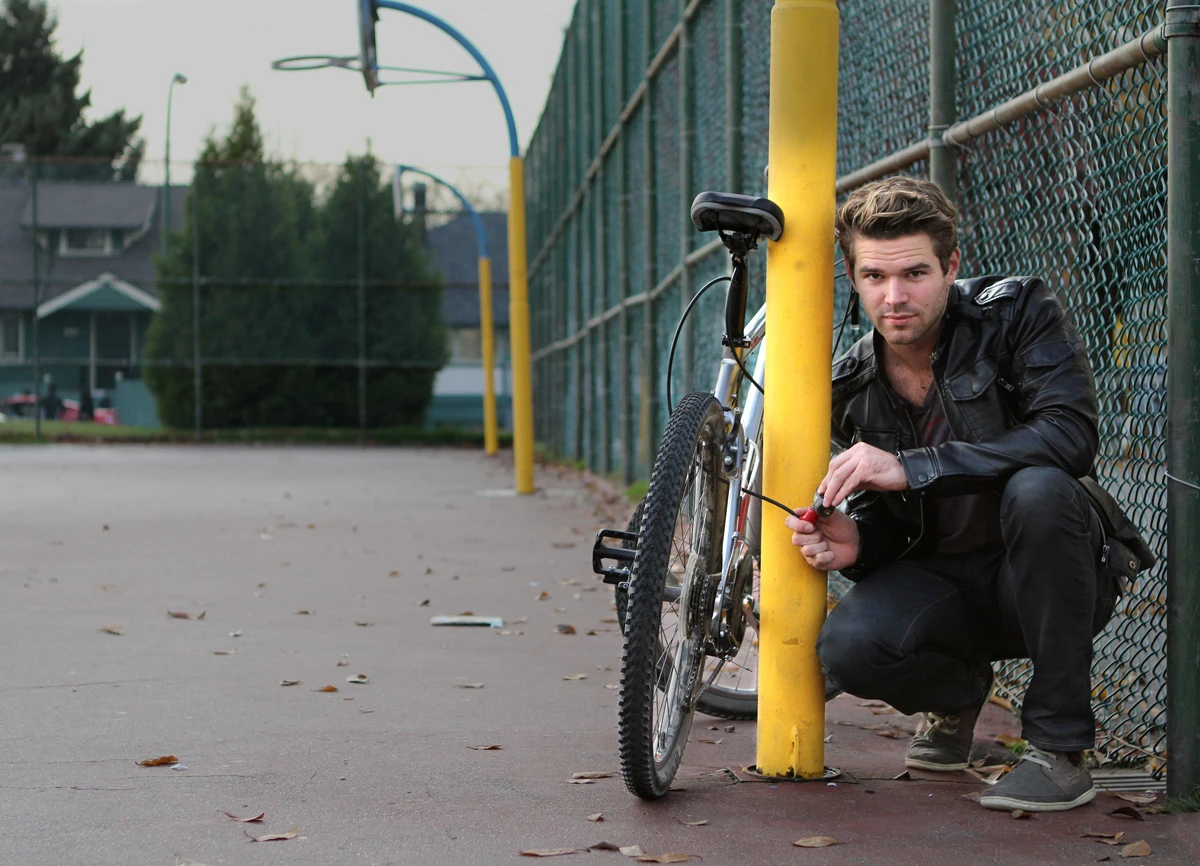 Adrian Solgaard Janzen with his invention, the InterLock