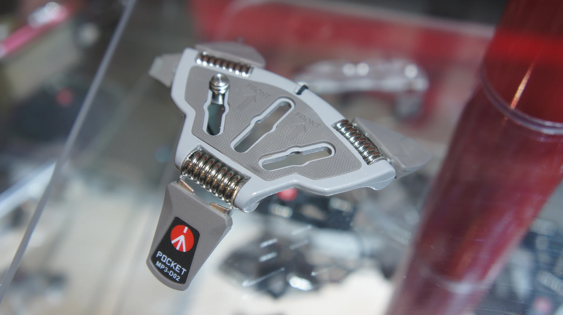 Manfrotto's MP3 digital-SLR pocket-sized tripod on display at Photokina 2010