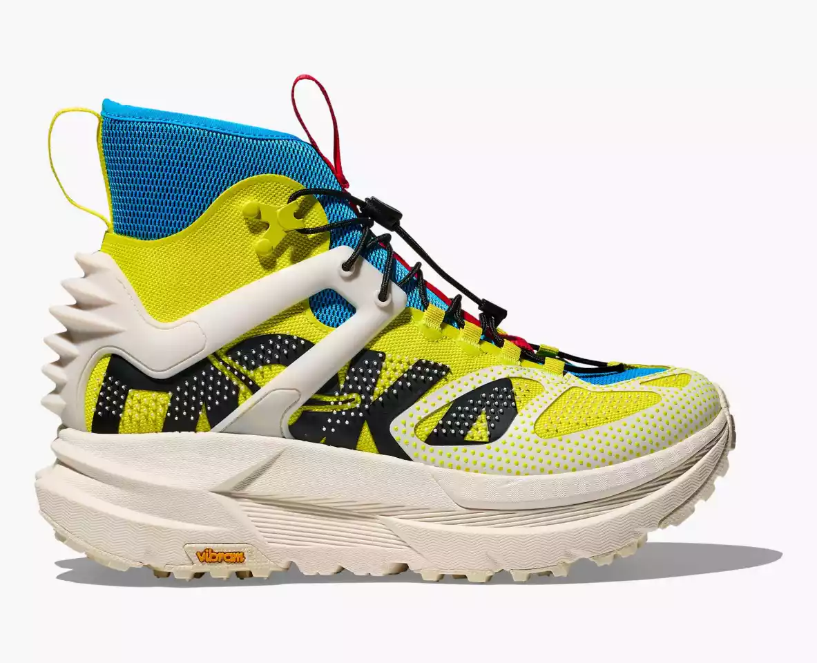 The Hoka Mafate X Hike combines a base derived from one of the company's latest, most advanced running shoes with a supportive, snug-fitting upper with targeted protective cladding