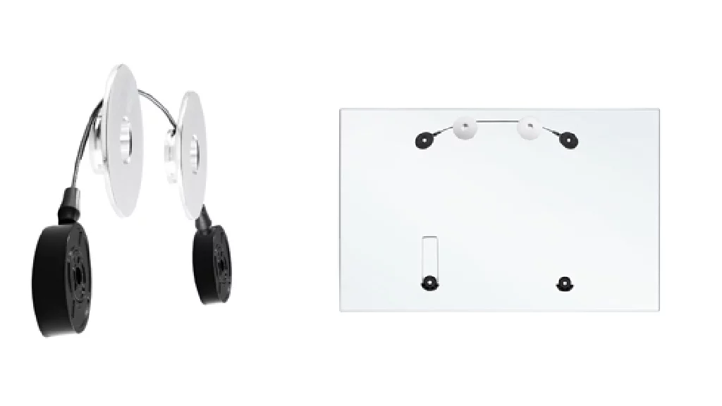 The Atdec Telehook TH-400-LED is a wire-based slim mount that can hang TVs weighing up to 50kgs similar to how you would hang a picture on a wall