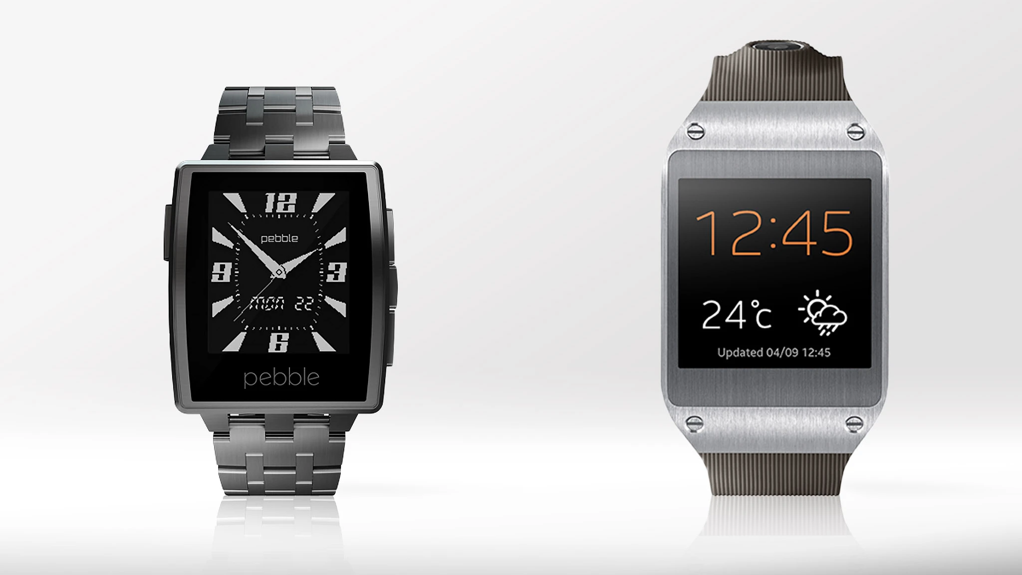 Gizmag compares the features and specs of the Pebble Steel and Samsung Galaxy Gear smartwatches
