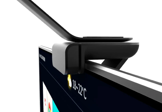 The Touchjet Wave safely and securely mounts to the top of TV screens