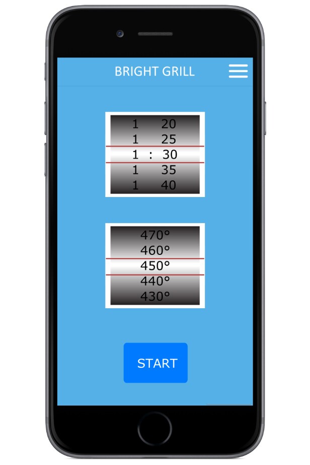 Set the grill temperature and cooking time via the accompanying app