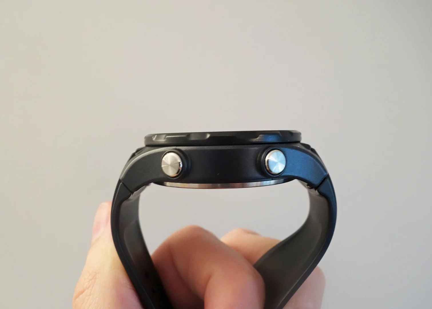 It's not a thin watch but it doesn't feel overly bulky