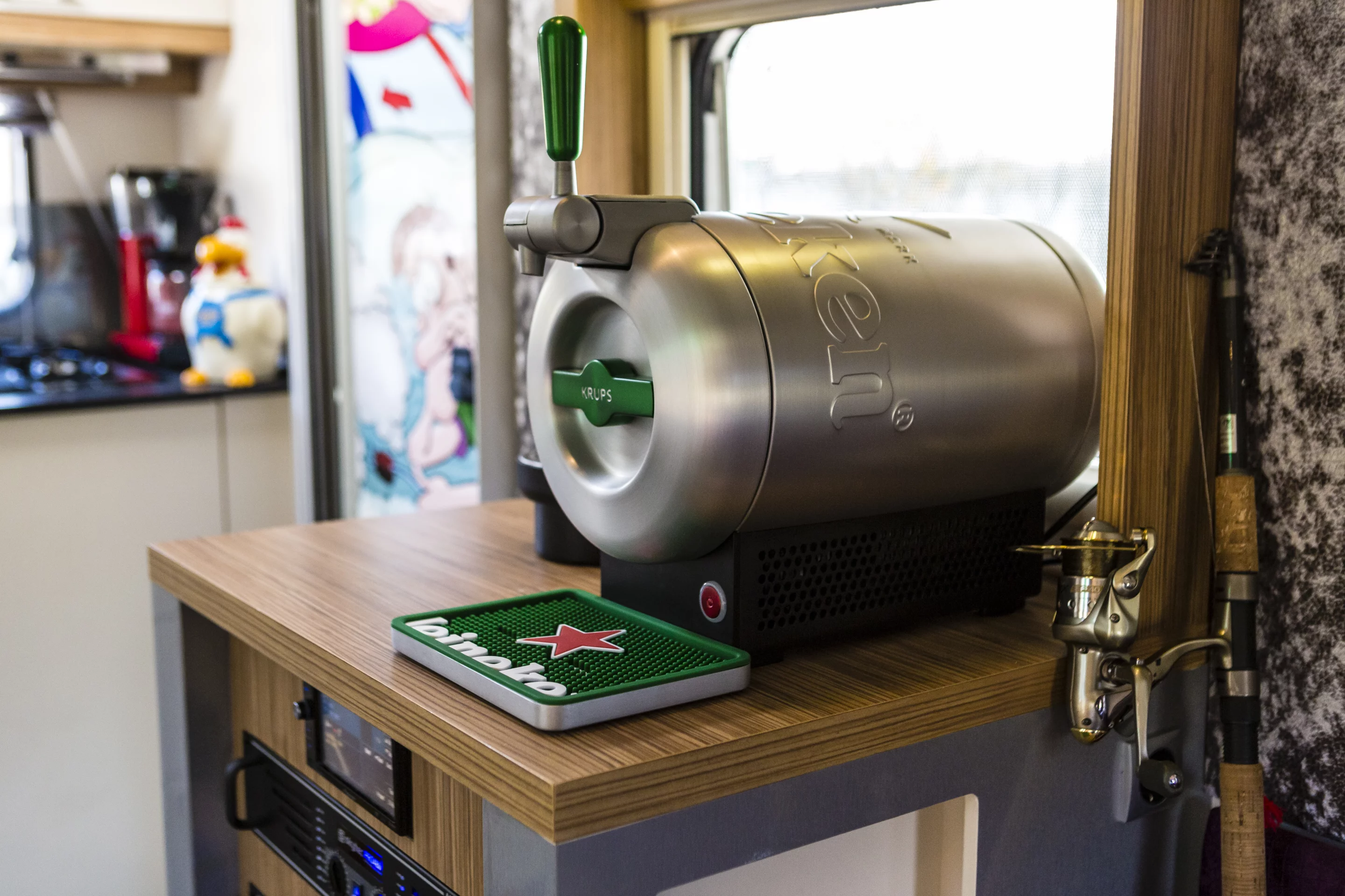 The Krups/Heineken Sub offers a space-efficient beer tap