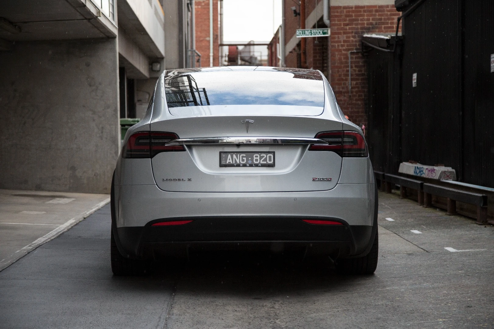 The bold shape of the Tesla Model X