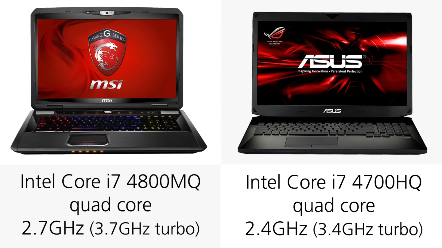 The processor inside the MSI laptop has the faster clock speed