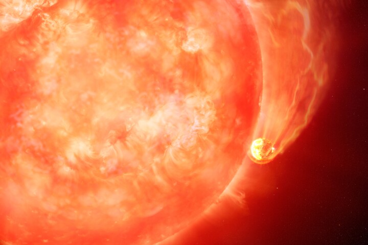 Astronomers have observed the first compelling evidence of a dying Sun-like star engulfing an exoplanet, a fate that may befall the Earth when our own Sun nears the end of its life in about five billion years