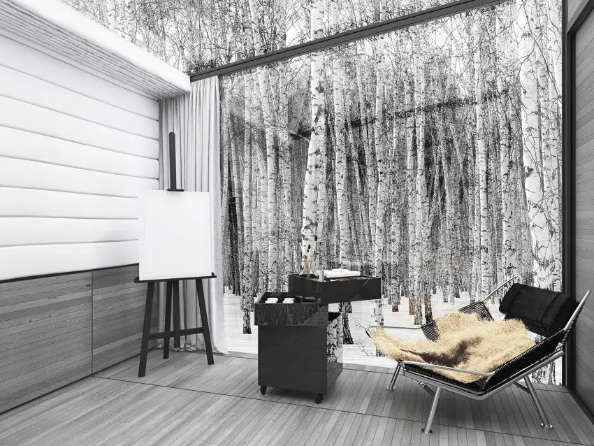 Inside the Disappear Retreat prefab, off-grid dwelling