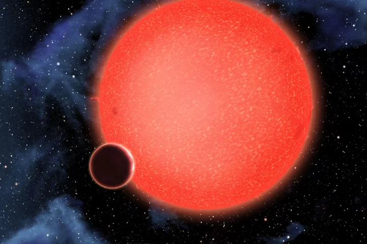 Artist's view of GJ1214b (Image credit: NASA, ESA, and D. Aguilar (Harvard-Smithsonian Center for Astrophysics))