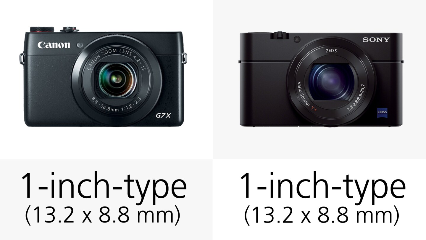 The one-inch type sensor makes the Canon G7 X and Sony RX100 M3 stand out from other compacts, but not each other
