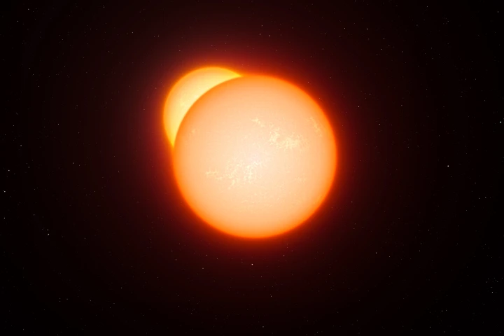 An artist's impression of eclipsing binaries (Image: ESO)
