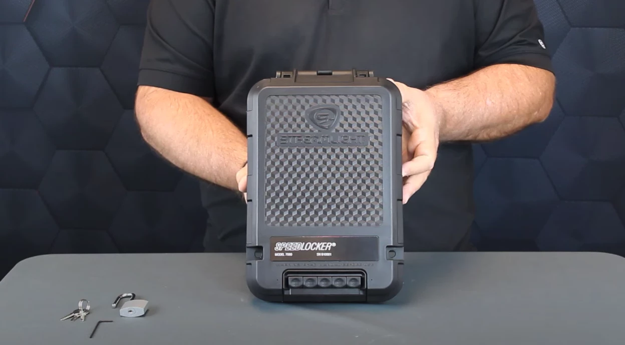 The new Streamlight SpeedLocker measures 12.4 x 8.2 x 2.8 in (31.5 x 20.8 x 7.1 cm)