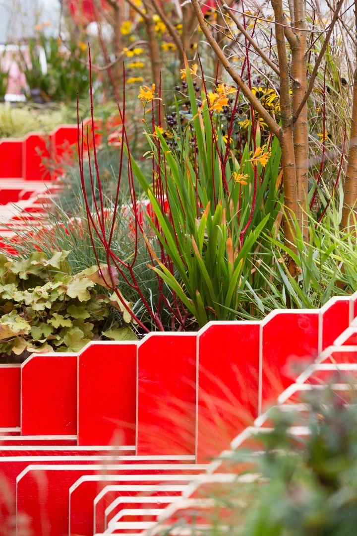ParkedBench's spaces for planting are built into the pockets of the bench's curves