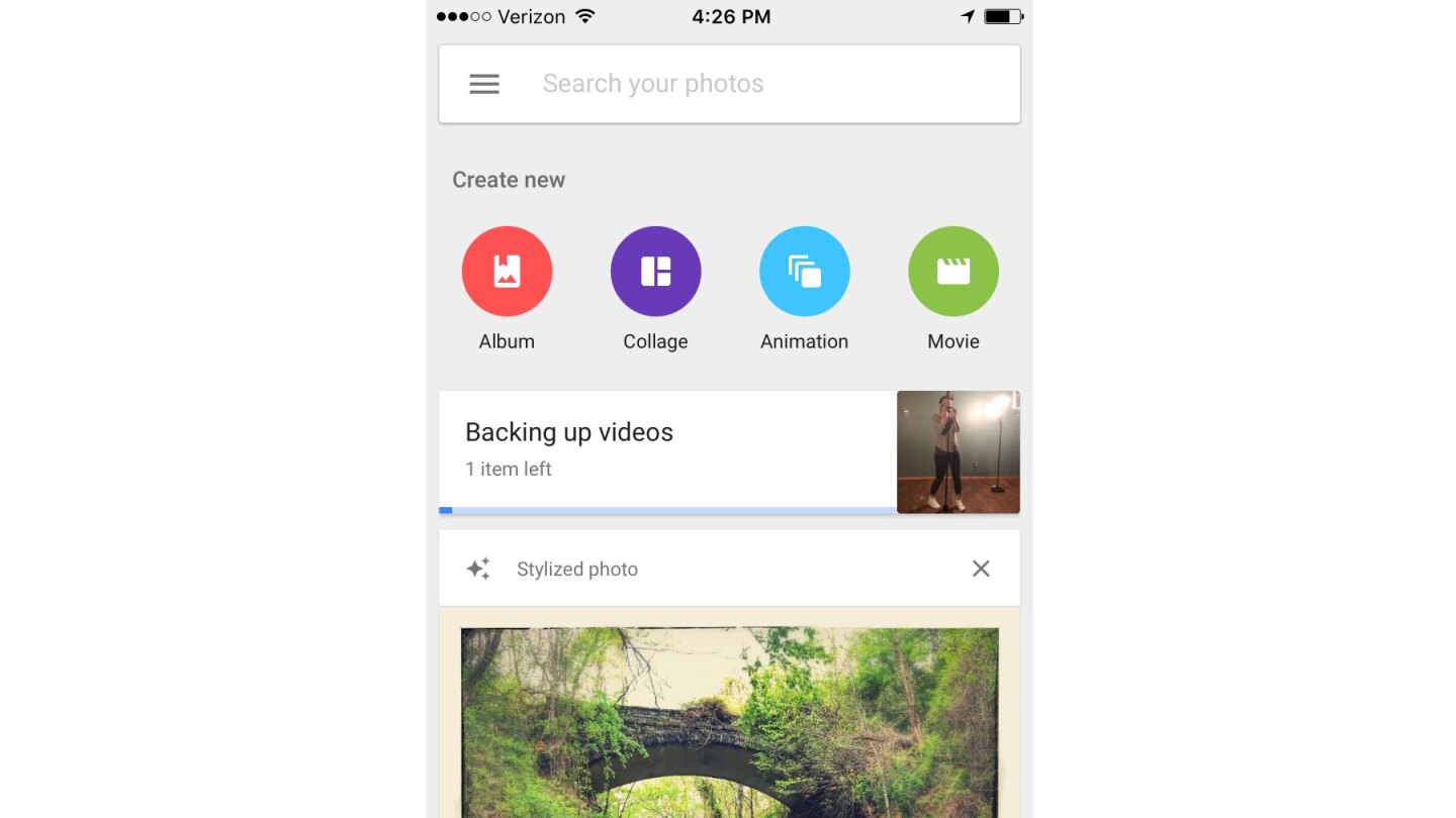 You can create collages, animations and more directly from Google Photos