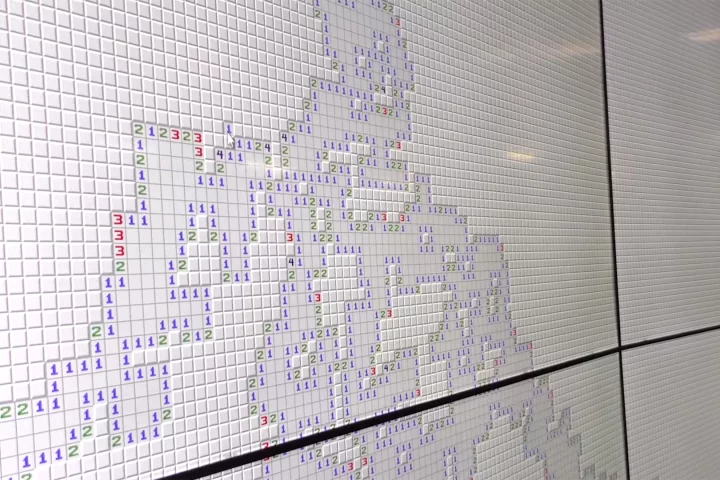 Beating this version of Minesweeper might take more than a little luck