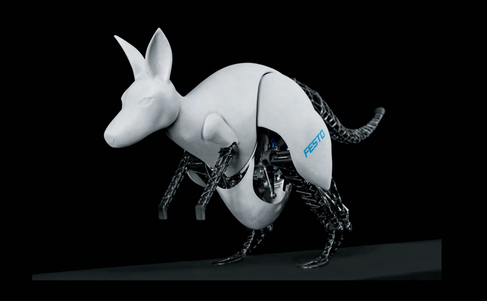 Festo's BionicKangaroo is able to store energy from the landing phase of a jump and reuse it efficiently for more jumps (Image: Festo)