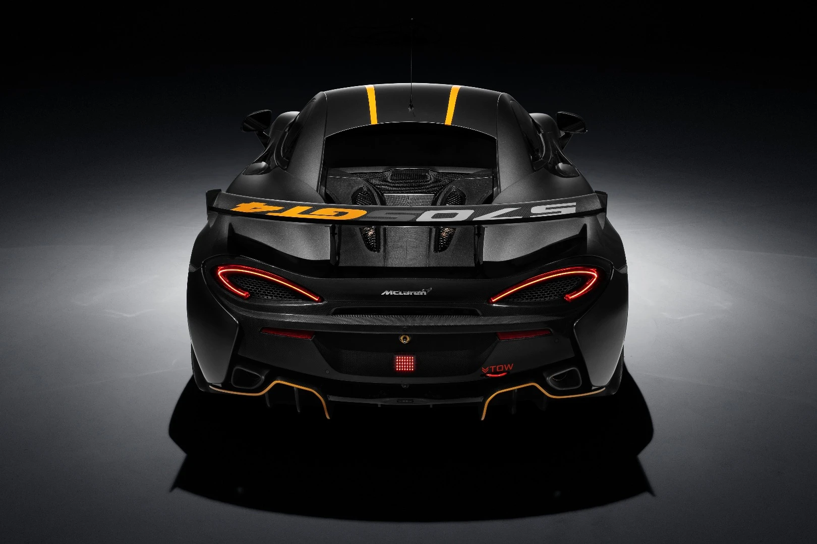 Power comes from the same 3.8-liter V8 as the road car